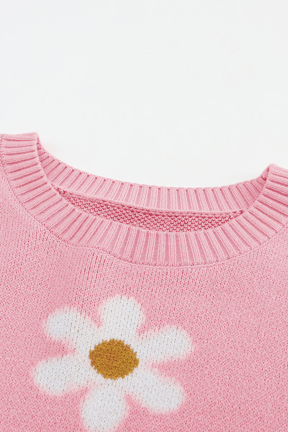 Pink Floral Pattern Drop Shoulder Sweater - Premium Tops from Momma Done Gone Crafty- Just $54.80! Shop now at Momma Done Gone Crafty