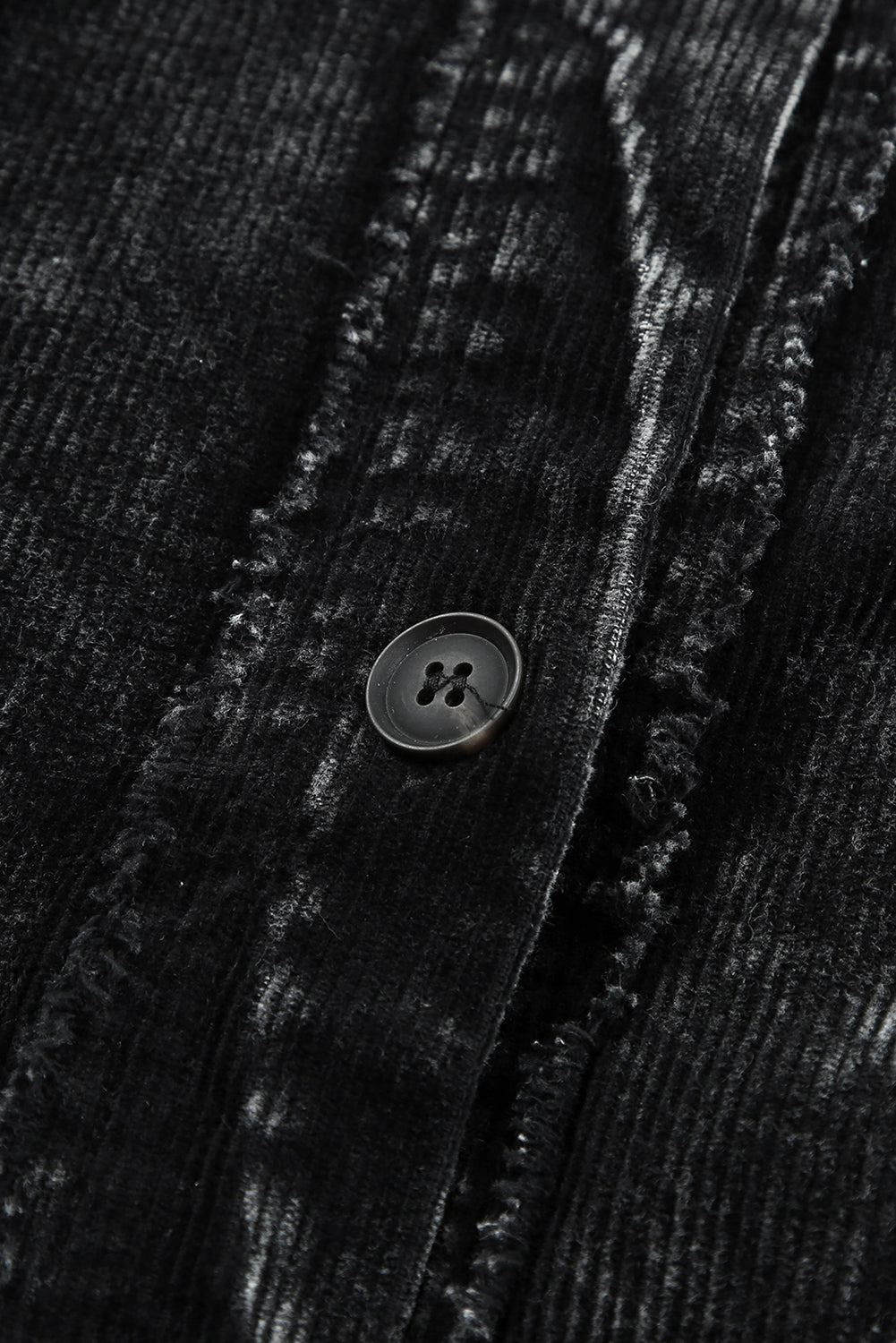 Black Vintage Distressed Mineral Wash Oversized Shacket - Premium Outerwear from Momma Done Gone Crafty- Just $61.50! Shop now at Momma Done Gone Crafty