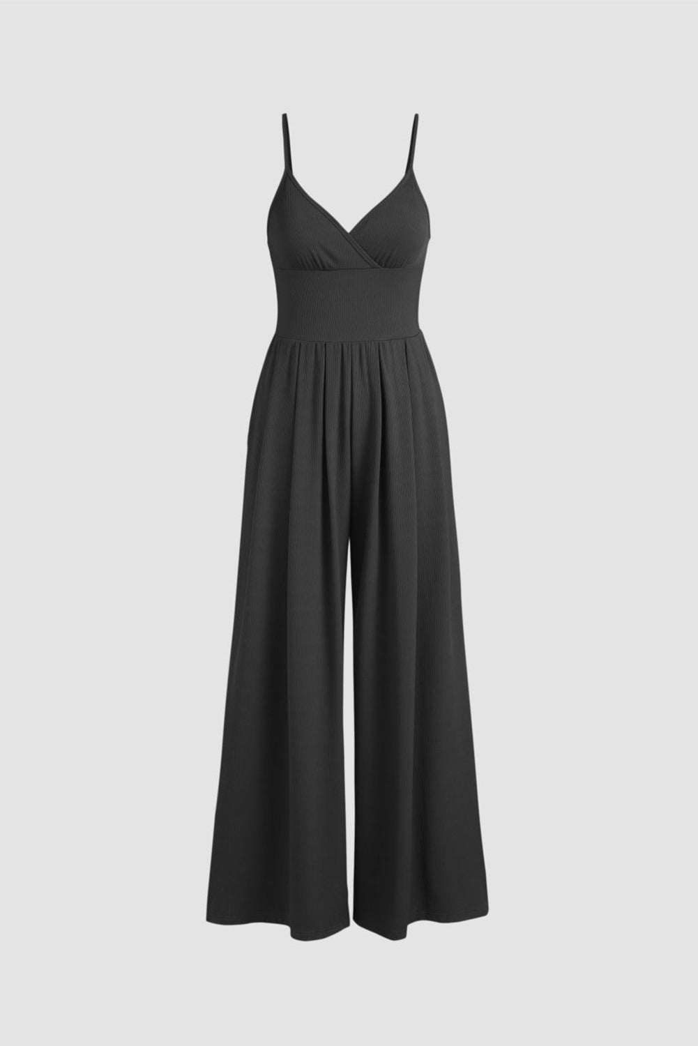 Black Wide Leg High Waist Sexy V Neck Cami Jumpsuit - Premium Bottoms/Jumpsuits & Rompers from Momma Done Gone Crafty- Just $22.80! Shop now at Momma Done Gone Crafty