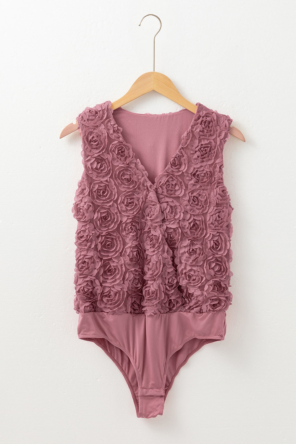 Heather Floral Textured V Neck Wrapped Sleeveless Bodysuit - Premium Tops/Bodysuits from Ashes 2 Wildflowers Boutique, LLC- Just $32.60! Shop now at Ashes 2 Wildflowers Boutique, LLC