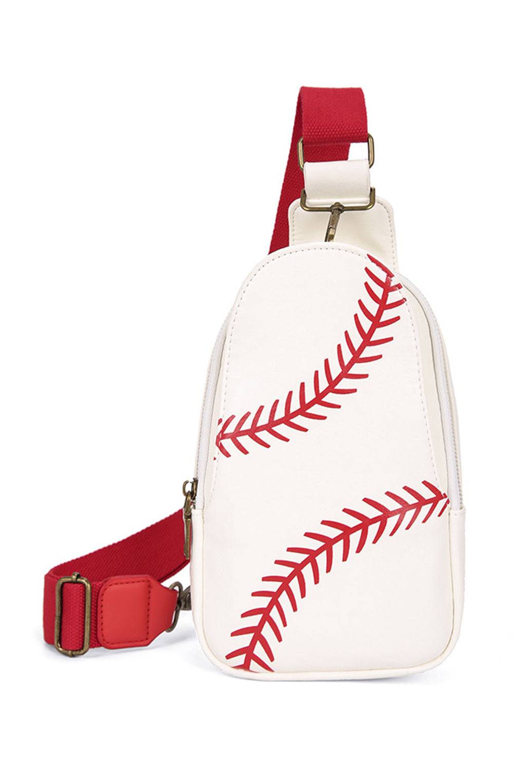 Racing Red Balls Pattern PU Leather Zipped Sling Bag - Premium Shoes & Bags/Crossbody Bags from Momma Done Gone Crafty- Just $49.99! Shop now at Momma Done Gone Crafty