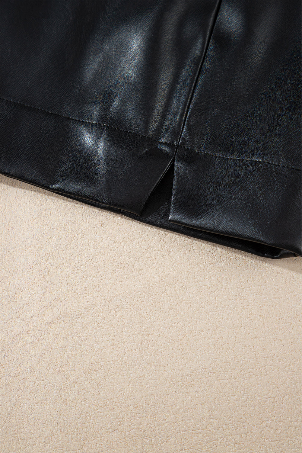 Black PU Leather Side Slits Slim Fit High Waist Mini Skirt - Premium Bottoms/Skirts & Petticoat from Momma Done Gone Crafty- Just $19.50! Shop now at Momma Done Gone Crafty