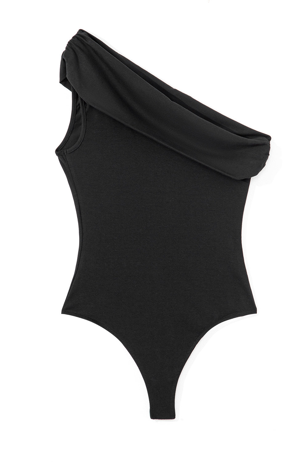 Black Solid Color Pleated One Shoulder Bodysuit - Premium Tops/Bodysuits from Ashes 2 Wildflowers Boutique, LLC- Just $17.35! Shop now at Ashes 2 Wildflowers Boutique, LLC