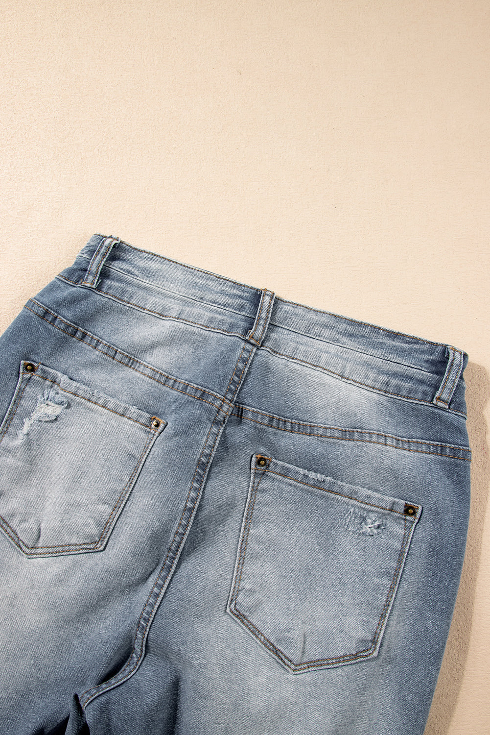 Dusk Blue Vintage Light Wash Ripped Raw Edge Flare Jeans - Premium Bottoms/Jeans from Ashes 2 Wildflowers Boutique, LLC- Just $39.54! Shop now at Ashes 2 Wildflowers Boutique, LLC