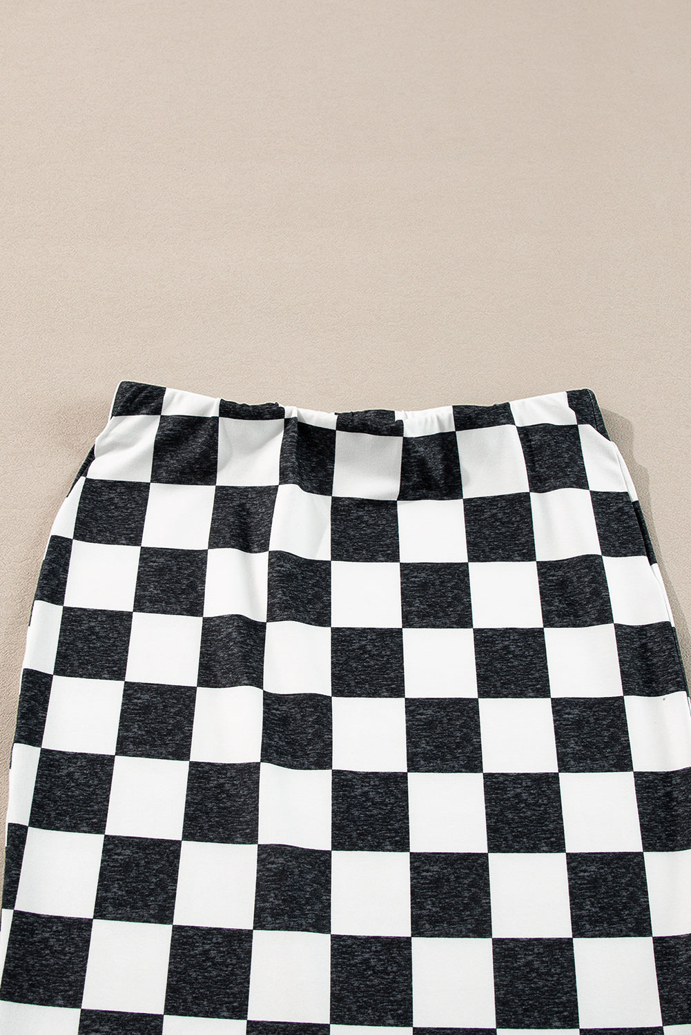 White Checkered Print Side Slit High Waist Midi Skirt - Premium Bottoms/Skirts & Petticoat from Momma Done Gone Crafty- Just $9.60! Shop now at Momma Done Gone Crafty