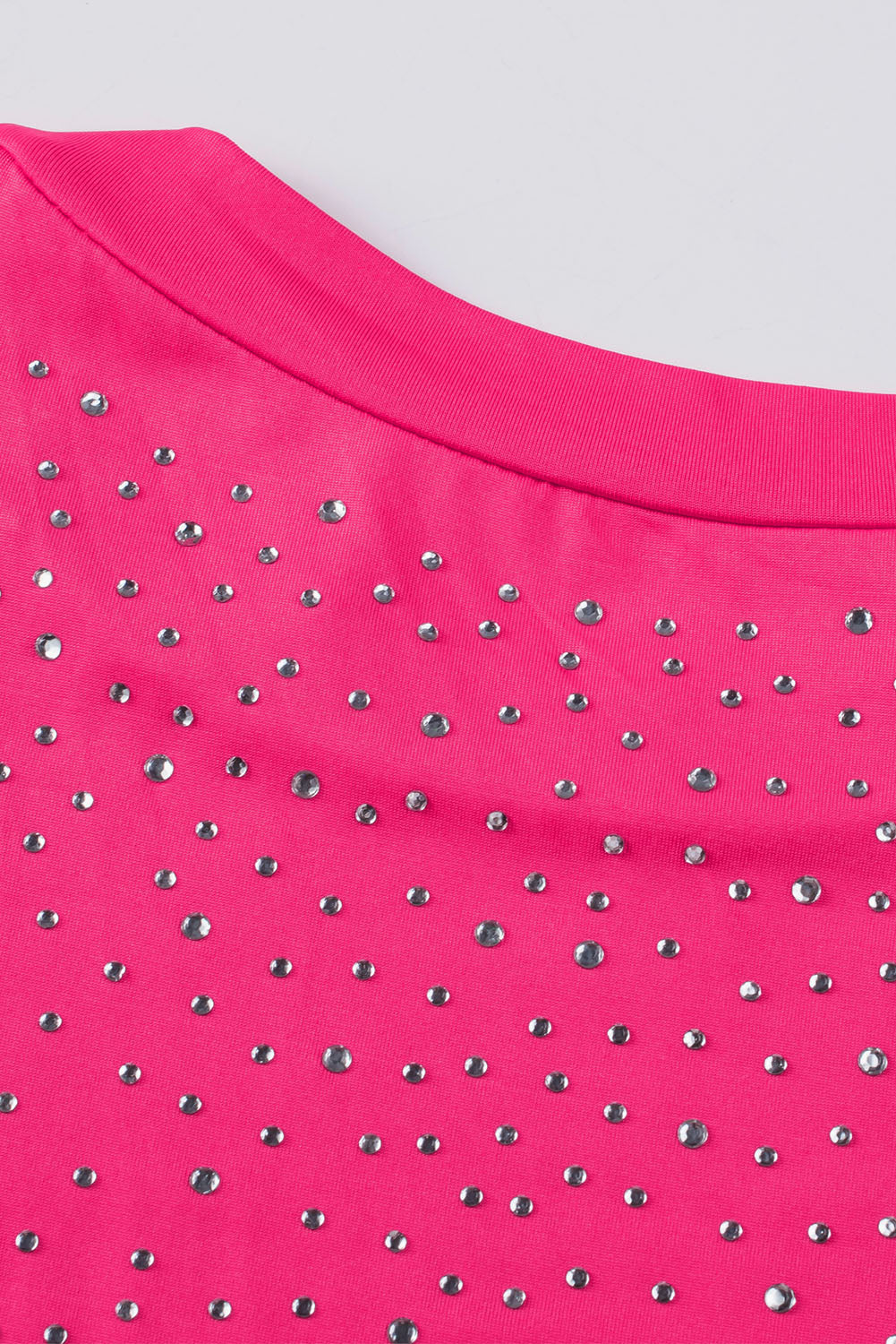 Rose Rhinestone Allover Round Neck Short Sleeve Bodysuit - Premium Tops from Momma Done Gone Crafty- Just $52.20! Shop now at Momma Done Gone Crafty