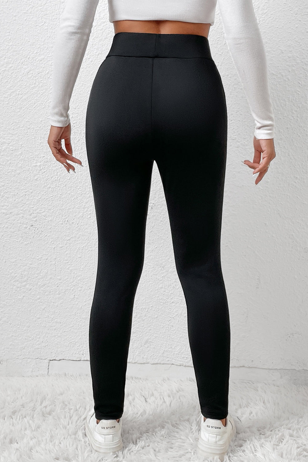 Black Fleece Lining Winter High Waist Leggings - Premium Bottoms/Leggings from Ashes 2 Wildflowers Boutique, LLC- Just $19.95! Shop now at Ashes 2 Wildflowers Boutique, LLC
