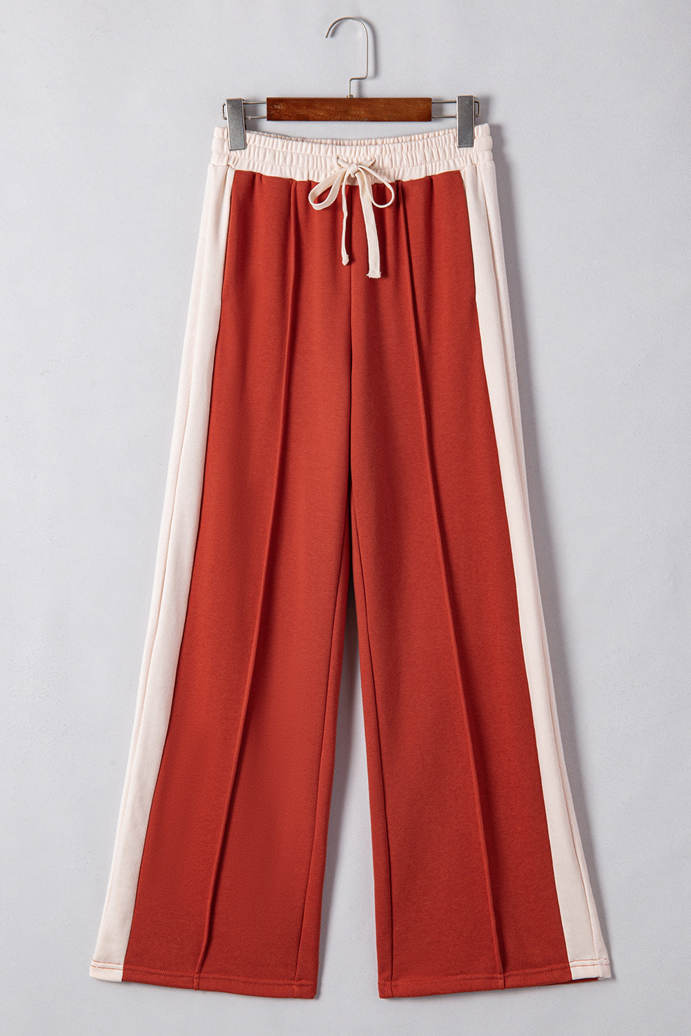 Flamingo Color Block Drawstring High Waist Wide Leg Pants - Premium Bottoms/Pants & Culotte from Momma Done Gone Crafty- Just $27.60! Shop now at Momma Done Gone Crafty