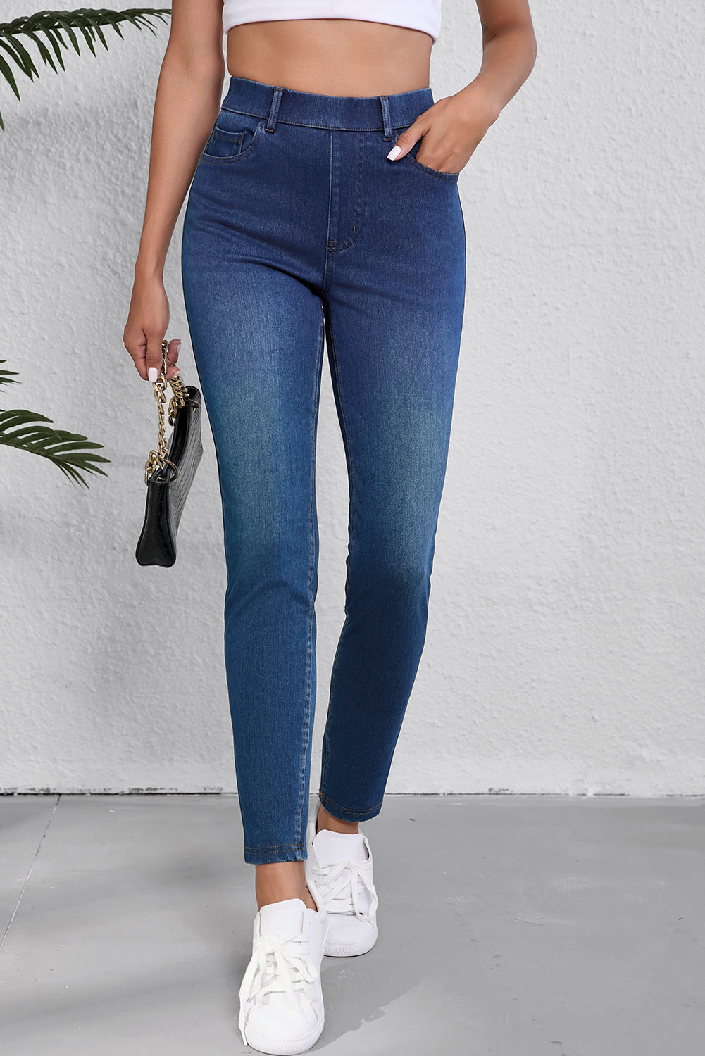 Ashleigh Blue Multiple Pockets Straight Leg Washed Stretchy Knit Casual Jeans - Premium Bottoms/Jeans from Ashes 2 Wildflowers Boutique, LLC- Just $30.70! Shop now at Ashes 2 Wildflowers Boutique, LLC