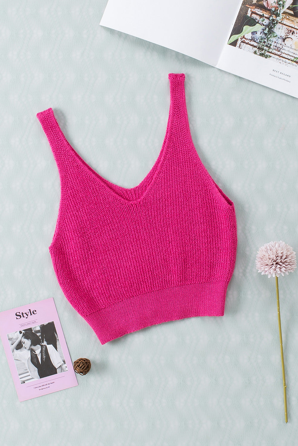 Rose Cropped Woolen Knit Vest - Premium Tops from Momma Done Gone Crafty- Just $43.20! Shop now at Momma Done Gone Crafty