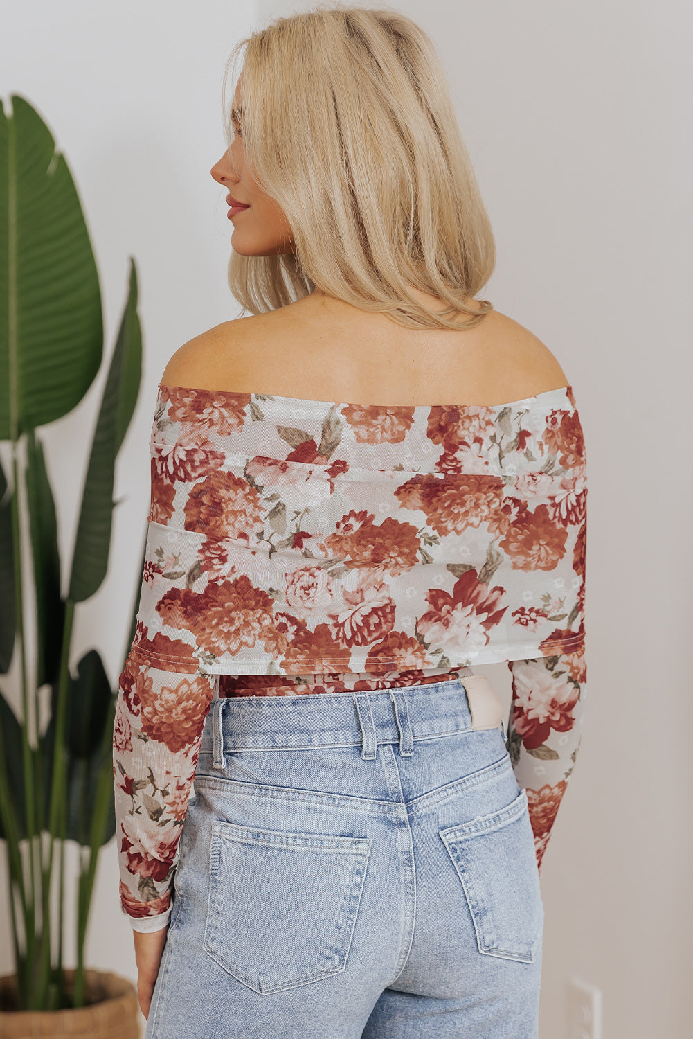 Pink Floral Printed Long Sleeve Sheath Bodysuit - Premium Tops/Bodysuits from Ashes 2 Wildflowers Boutique, LLC- Just $26.75! Shop now at Ashes 2 Wildflowers Boutique, LLC