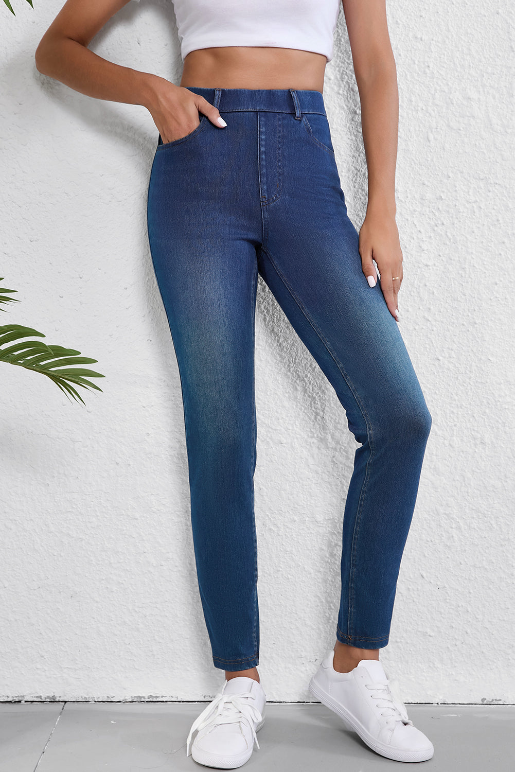 Ashleigh Blue Multiple Pockets Straight Leg Washed Stretchy Knit Casual Jeans - Premium Bottoms/Jeans from Ashes 2 Wildflowers Boutique, LLC- Just $30.70! Shop now at Ashes 2 Wildflowers Boutique, LLC