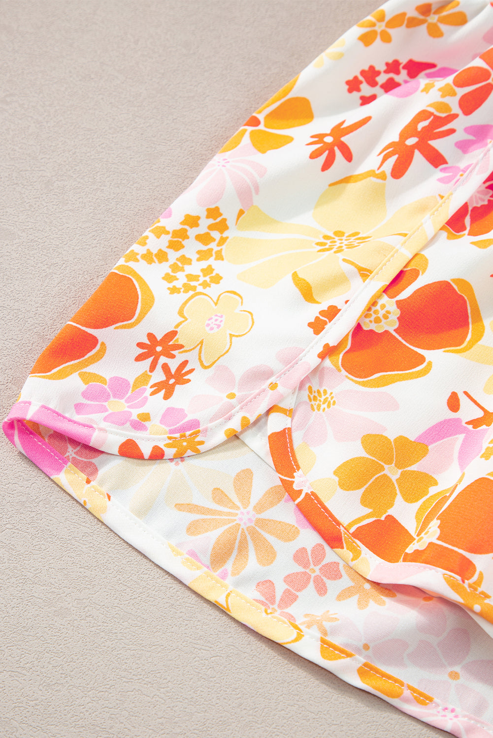 Orange Boho Floral Shirred High Waist Casual Shorts - Premium Bottoms/Casual Shorts from Ashes 2 Wildflowers Boutique, LLC- Just $13.17! Shop now at Ashes 2 Wildflowers Boutique, LLC