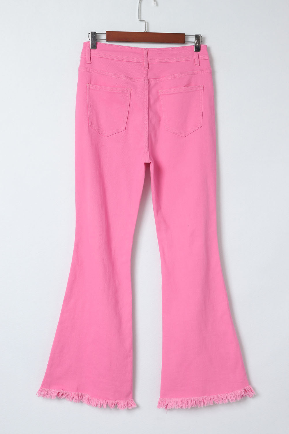 Pink Vintage High Waist Flare Leg Ripped Raw Hem Jeans - Premium Bottoms/Jeans from Ashes 2 Wildflowers Boutique, LLC- Just $35.40! Shop now at Ashes 2 Wildflowers Boutique, LLC