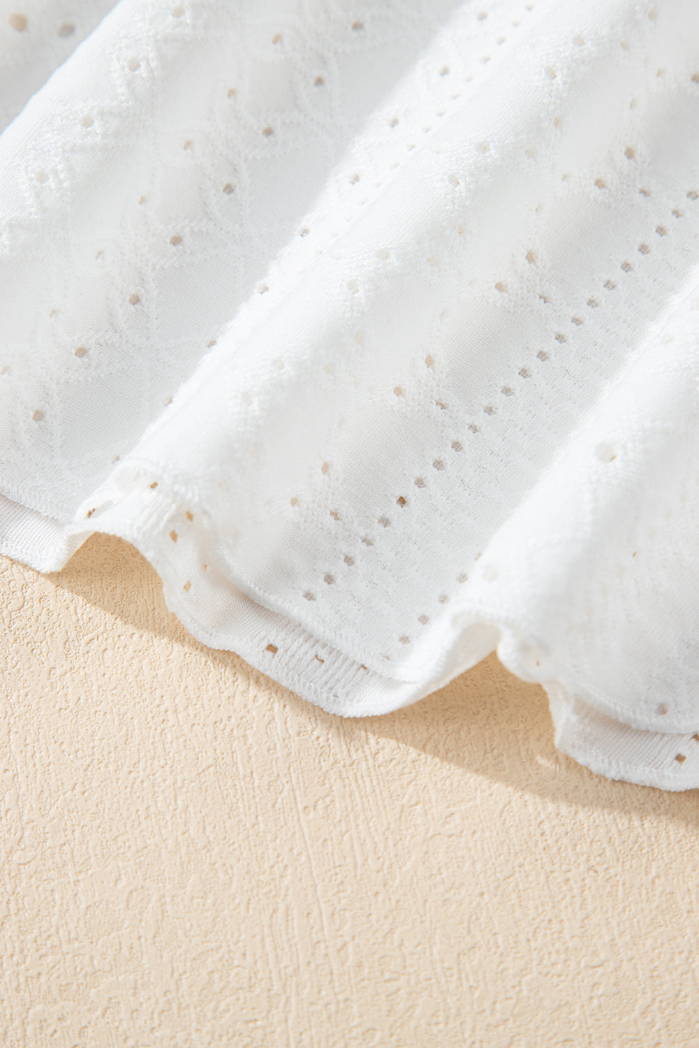White Eyelet Strappy Scoop-Neck Tank Top - Premium Tops from Momma Done Gone Crafty- Just $12! Shop now at Momma Done Gone Crafty