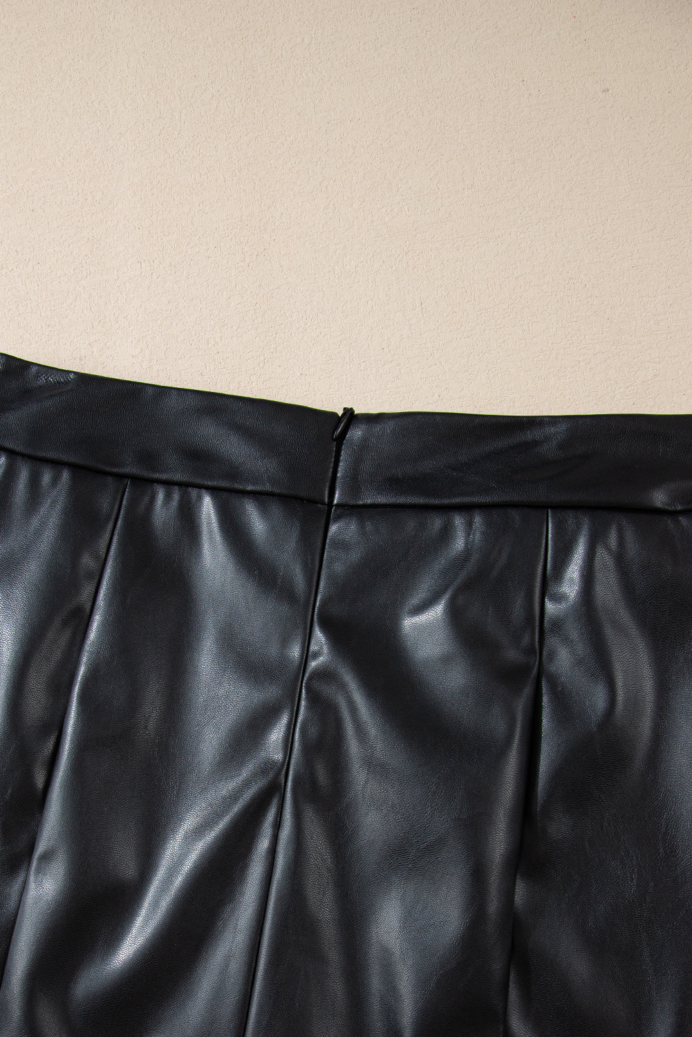 Black PU Leather Side Slits Slim Fit High Waist Mini Skirt - Premium Bottoms/Skirts & Petticoat from Momma Done Gone Crafty- Just $19.50! Shop now at Momma Done Gone Crafty