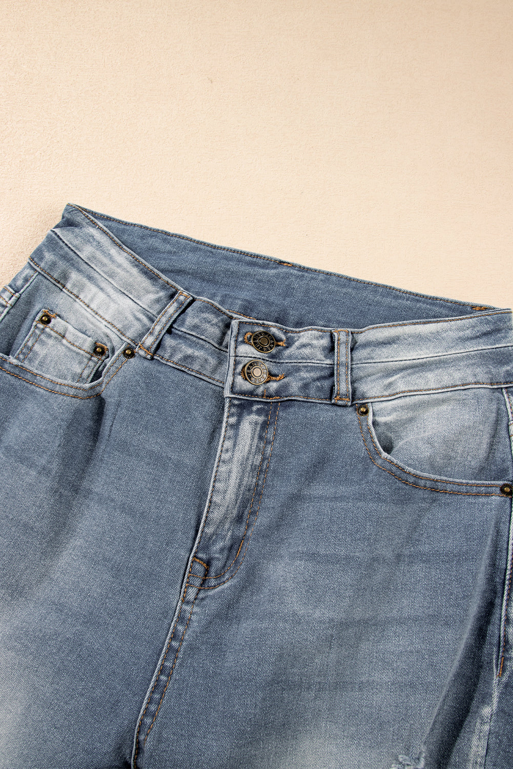 Dusk Blue Vintage Light Wash Ripped Raw Edge Flare Jeans - Premium Bottoms/Jeans from Ashes 2 Wildflowers Boutique, LLC- Just $39.54! Shop now at Ashes 2 Wildflowers Boutique, LLC