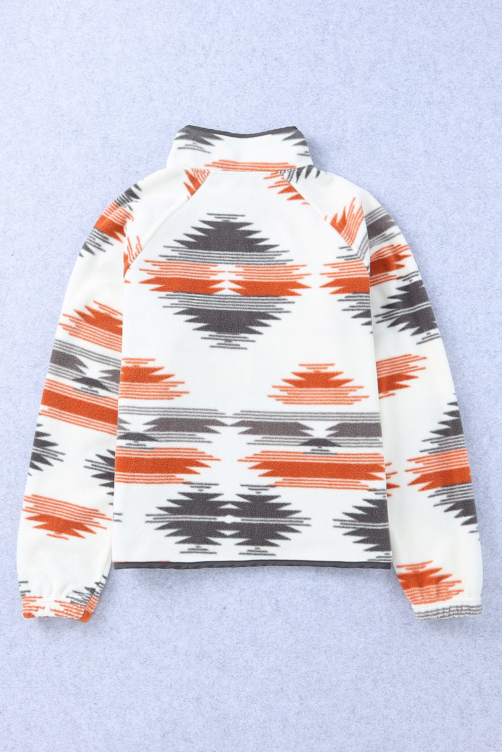 Gray Western Aztec Snap Buttoned Fleece Jacket - Premium Outerwear from Momma Done Gone Crafty- Just $47.70! Shop now at Momma Done Gone Crafty