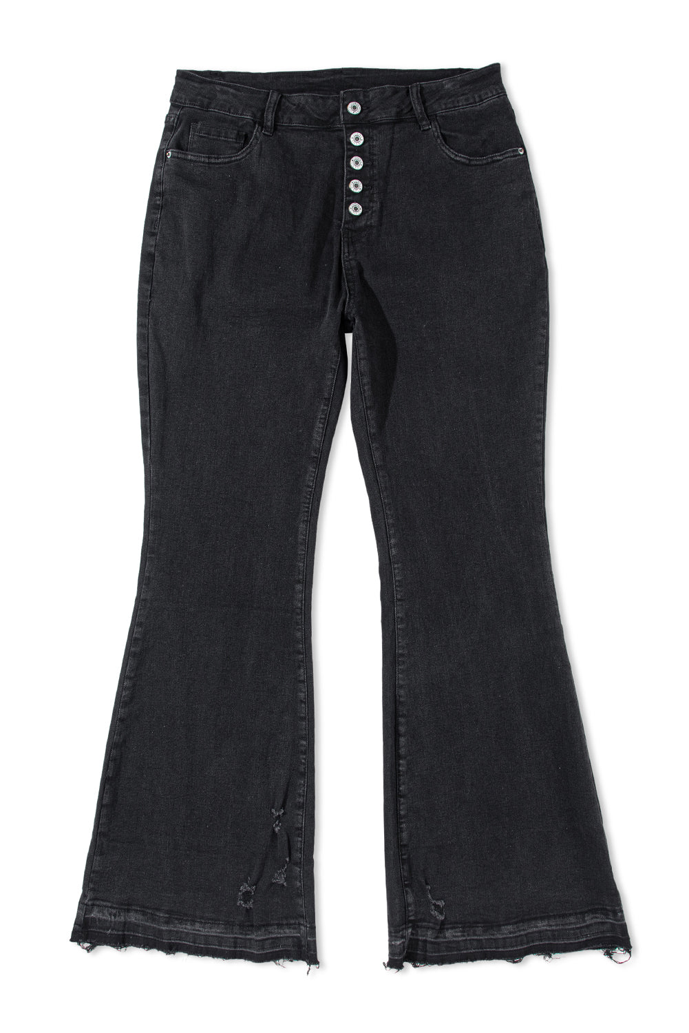 Black High Waist Button Front Flare Jeans - Premium Bottoms/Jeans from Ashes 2 Wildflowers Boutique, LLC- Just $33.84! Shop now at Ashes 2 Wildflowers Boutique, LLC