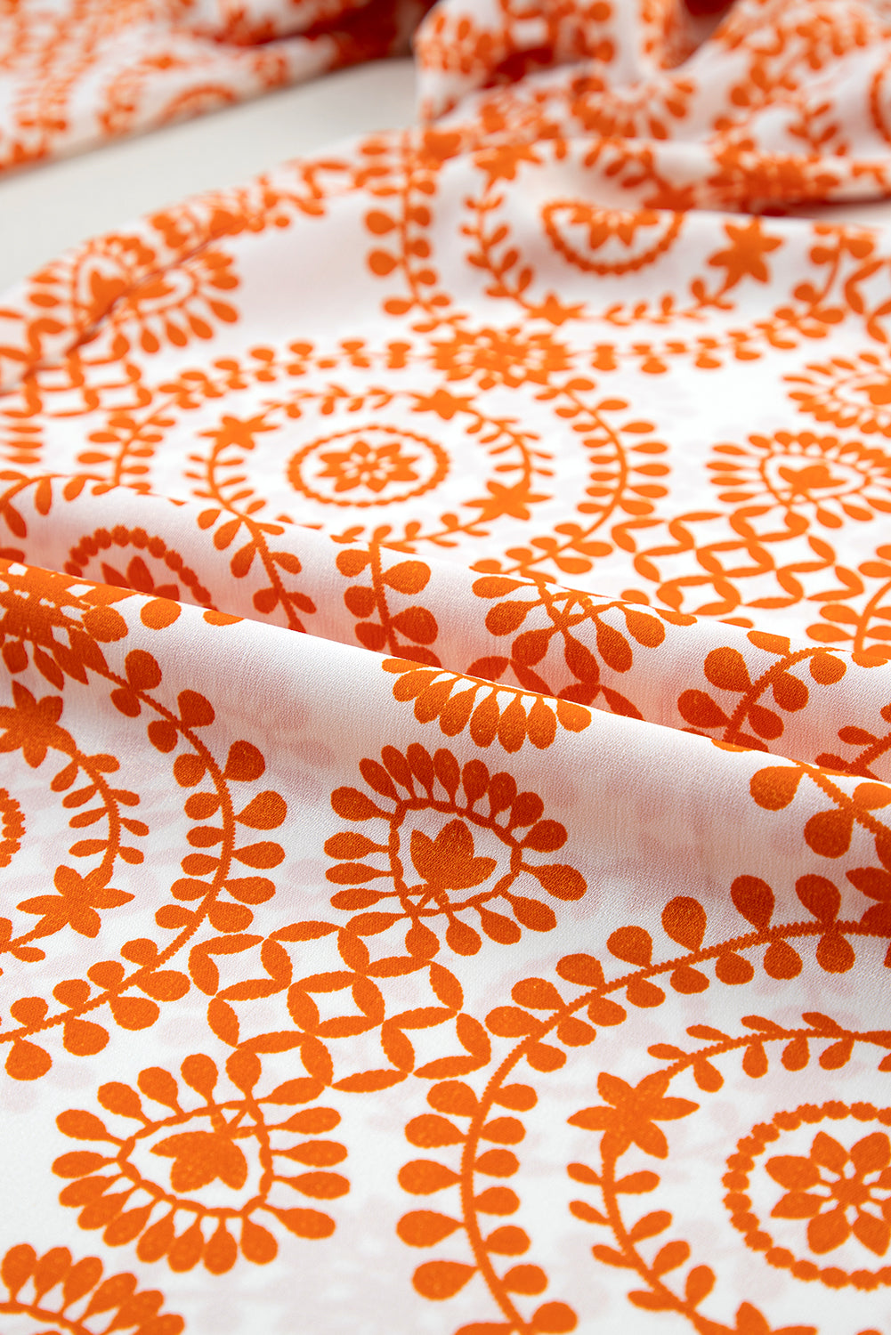 Orange Boho Retro Flower Print Wide Leg Pants - Premium Bottoms/Pants & Culotte from Momma Done Gone Crafty- Just $16.32! Shop now at Momma Done Gone Crafty