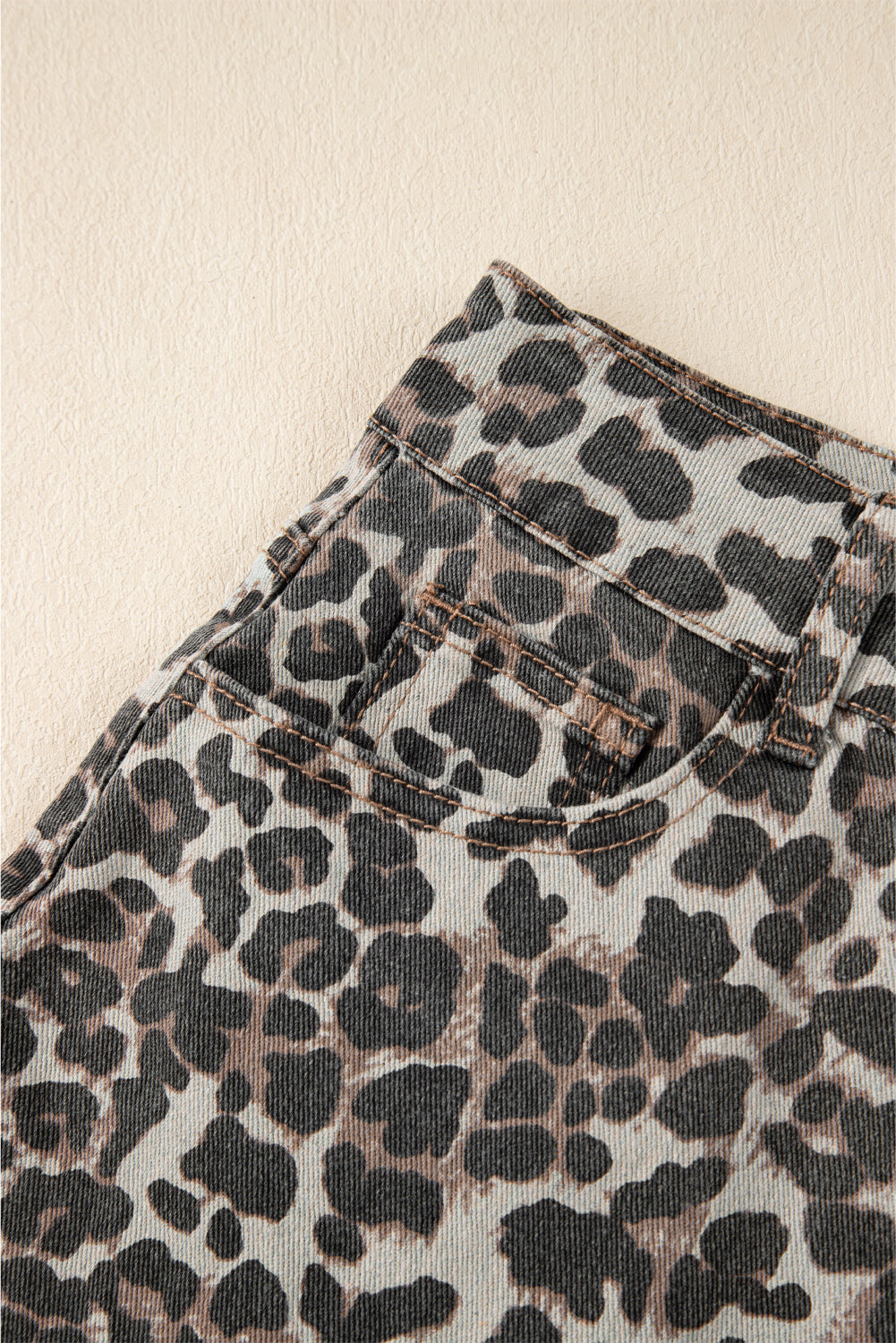 Khaki Leopard Denim Mini Skirt - Premium Bottoms/Skirts & Petticoat from Ashes 2 Wildflowers Boutique, LLC- Just $22.05! Shop now at Ashes 2 Wildflowers Boutique, LLC