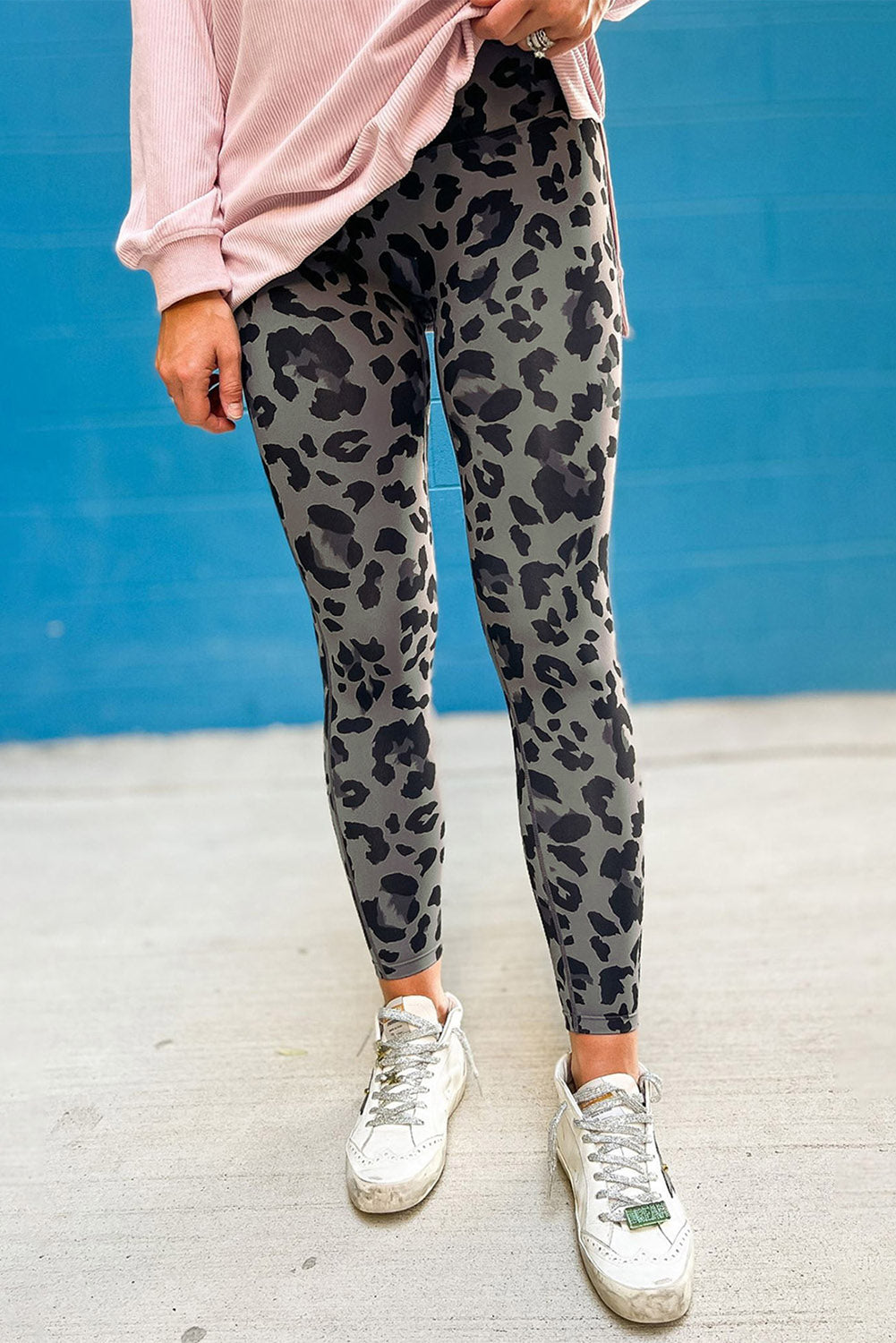 Gray Classic Leopard Print Active Leggings - Premium Bottoms/Leggings from Ashes 2 Wildflowers Boutique, LLC- Just $17.10! Shop now at Ashes 2 Wildflowers Boutique, LLC
