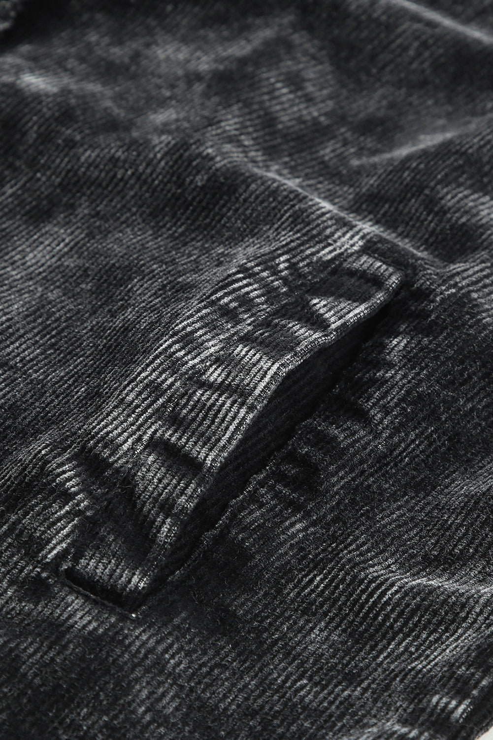 Black Vintage Distressed Mineral Wash Oversized Shacket - Premium Outerwear from Momma Done Gone Crafty- Just $61.50! Shop now at Momma Done Gone Crafty