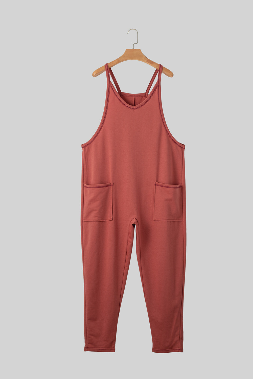 Gold Flame Side Pockets Harem Pants Sleeveless V Neck Jumpsuit - Premium Bottoms/Jumpsuits & Rompers from Ashes 2 Wildflowers Boutique, LLC- Just $29.71! Shop now at Ashes 2 Wildflowers Boutique, LLC
