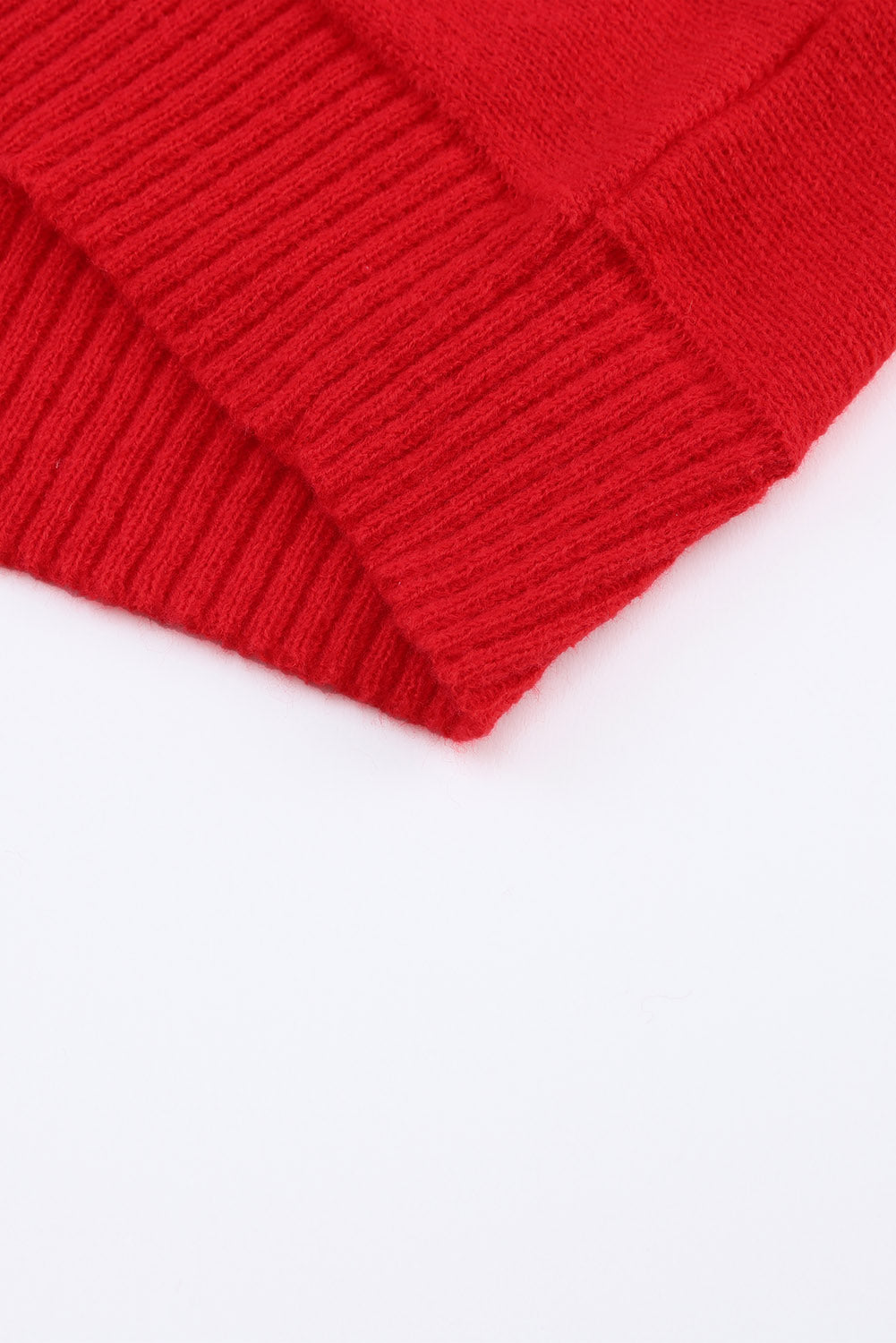 Red Merry Letter Embroidered High Neck Sweater - Premium Tops from Momma Done Gone Crafty- Just $52.99! Shop now at Momma Done Gone Crafty