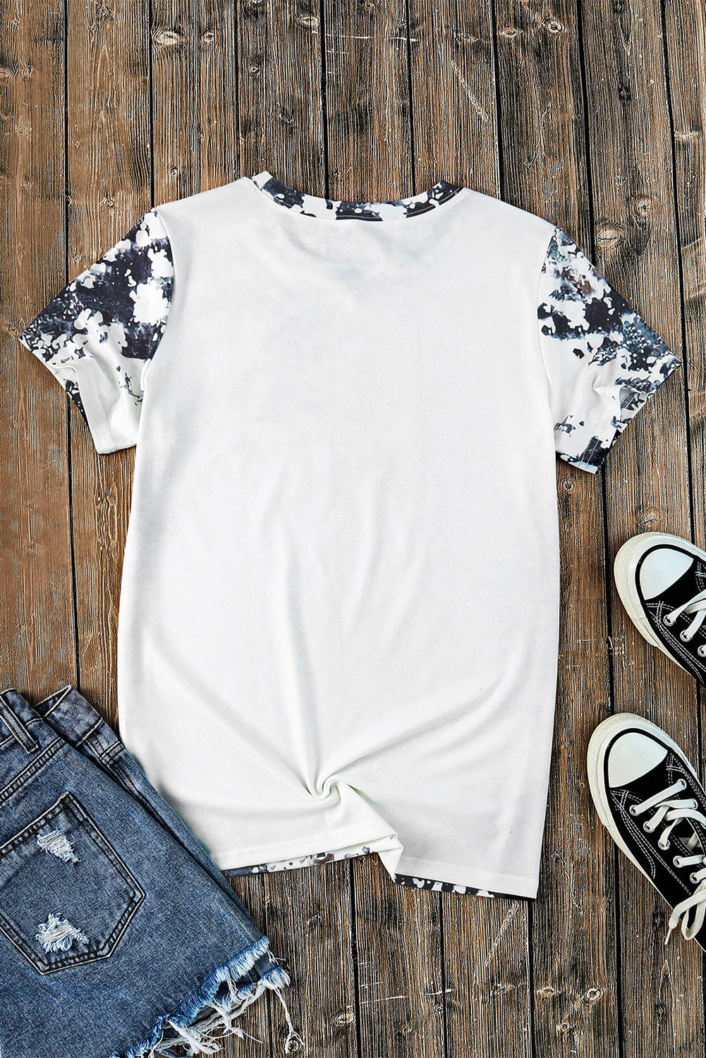 Gray Western Fashion Dyed Bleached T Shirt - Premium Tops from Momma Done Gone Crafty- Just $40.20! Shop now at Momma Done Gone Crafty