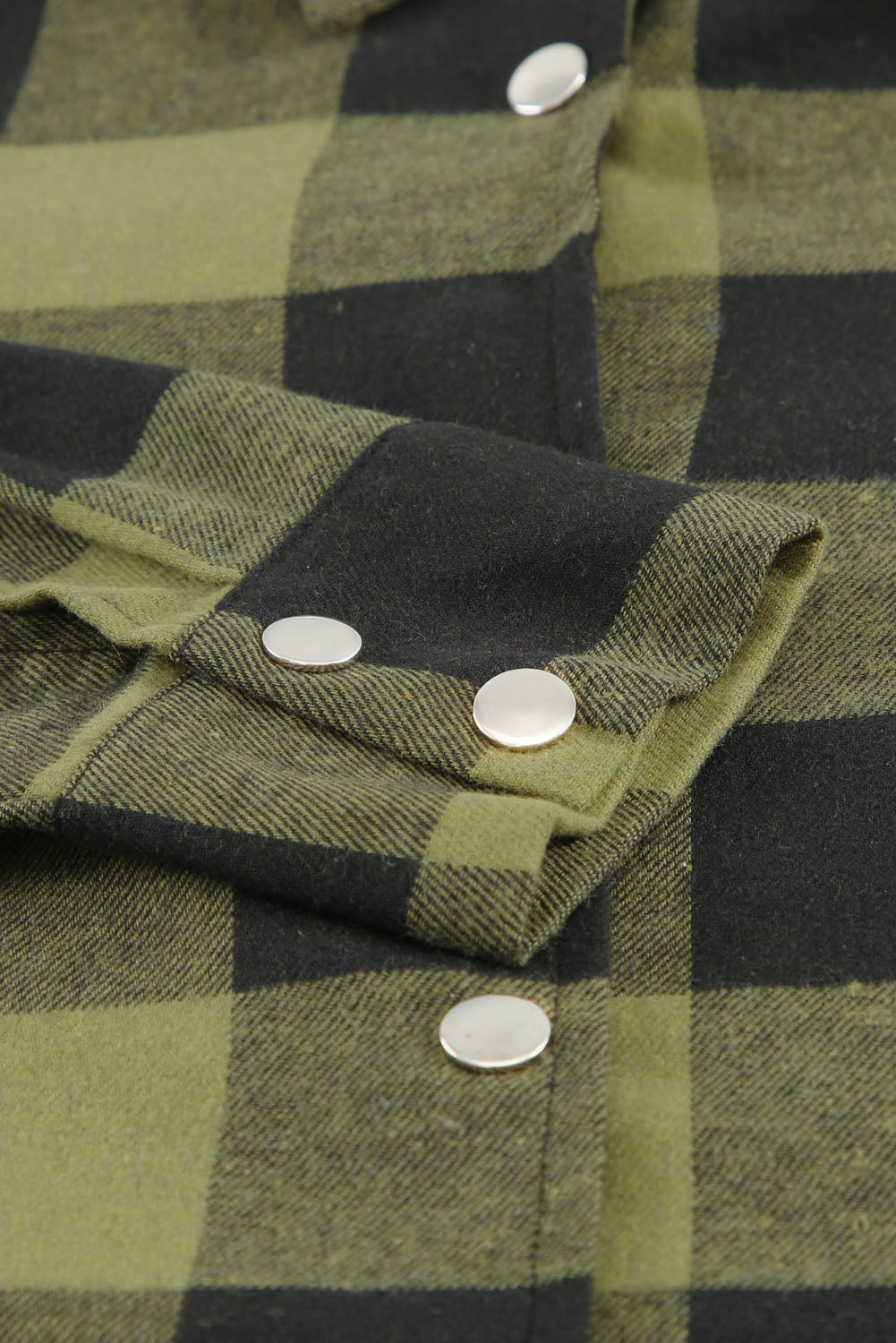 Green Turn-down Collar Plaid Shirt Coat - Premium Outerwear from Momma Done Gone Crafty- Just $28.00! Shop now at Momma Done Gone Crafty