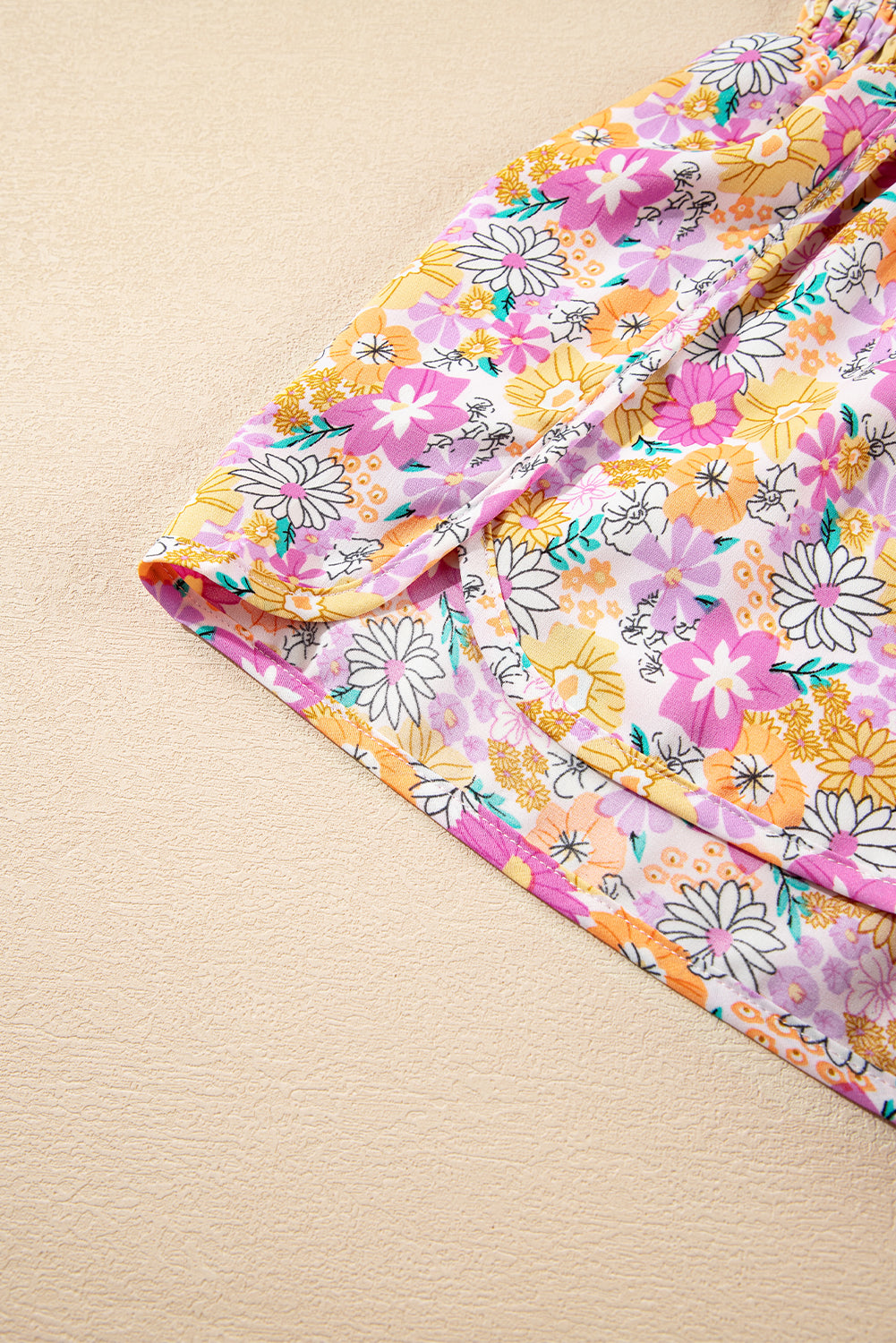 Pink Boho Floral Shirred High Waist Casual Shorts - Premium Bottoms/Casual Shorts from Ashes 2 Wildflowers Boutique, LLC- Just $26.59! Shop now at Ashes 2 Wildflowers Boutique, LLC