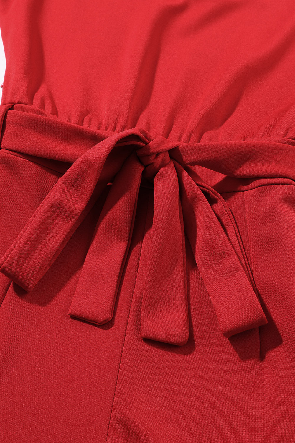 Red Belted Wide Leg Jumpsuit - Premium Bottoms from Momma Done Gone Crafty- Just $40.20! Shop now at Momma Done Gone Crafty