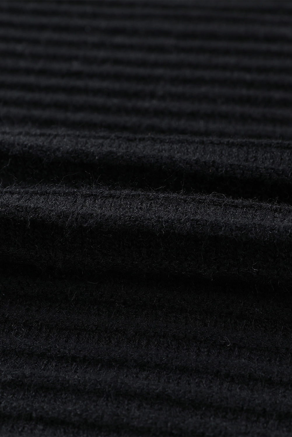 Black Horizontal Rib Knitted Open Front Hooded Cardigan - Premium Sweaters & Cardigans/Cardigans from Momma Done Gone Crafty- Just $36.60! Shop now at Momma Done Gone Crafty