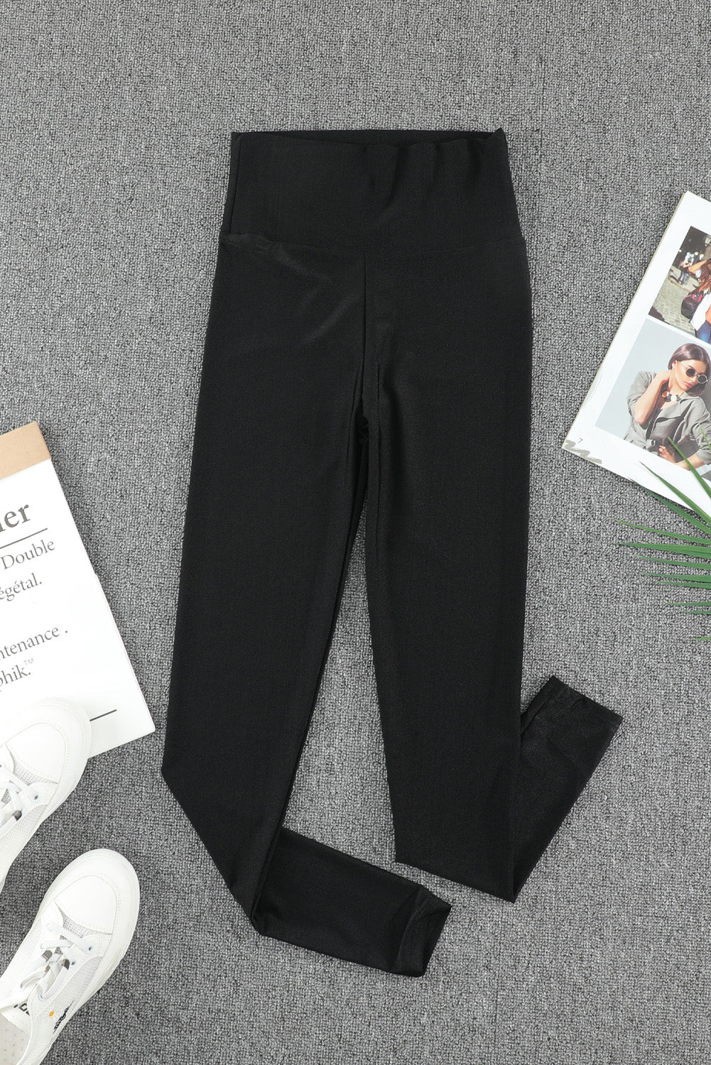 Black High Rise Tight Leggings with Waist Cincher - Premium Bottoms from Momma Done Gone Crafty- Just $12.00! Shop now at Momma Done Gone Crafty