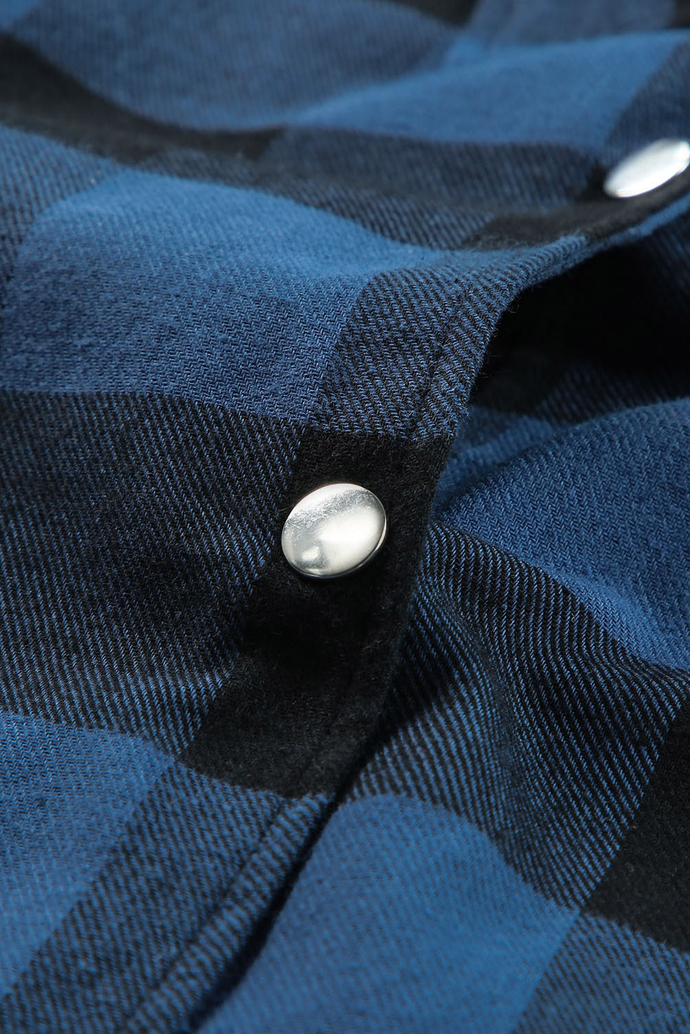 Blue Turn-down Collar Plaid Shirt Jacket - Premium Outerwear from Momma Done Gone Crafty- Just $44.94! Shop now at Momma Done Gone Crafty