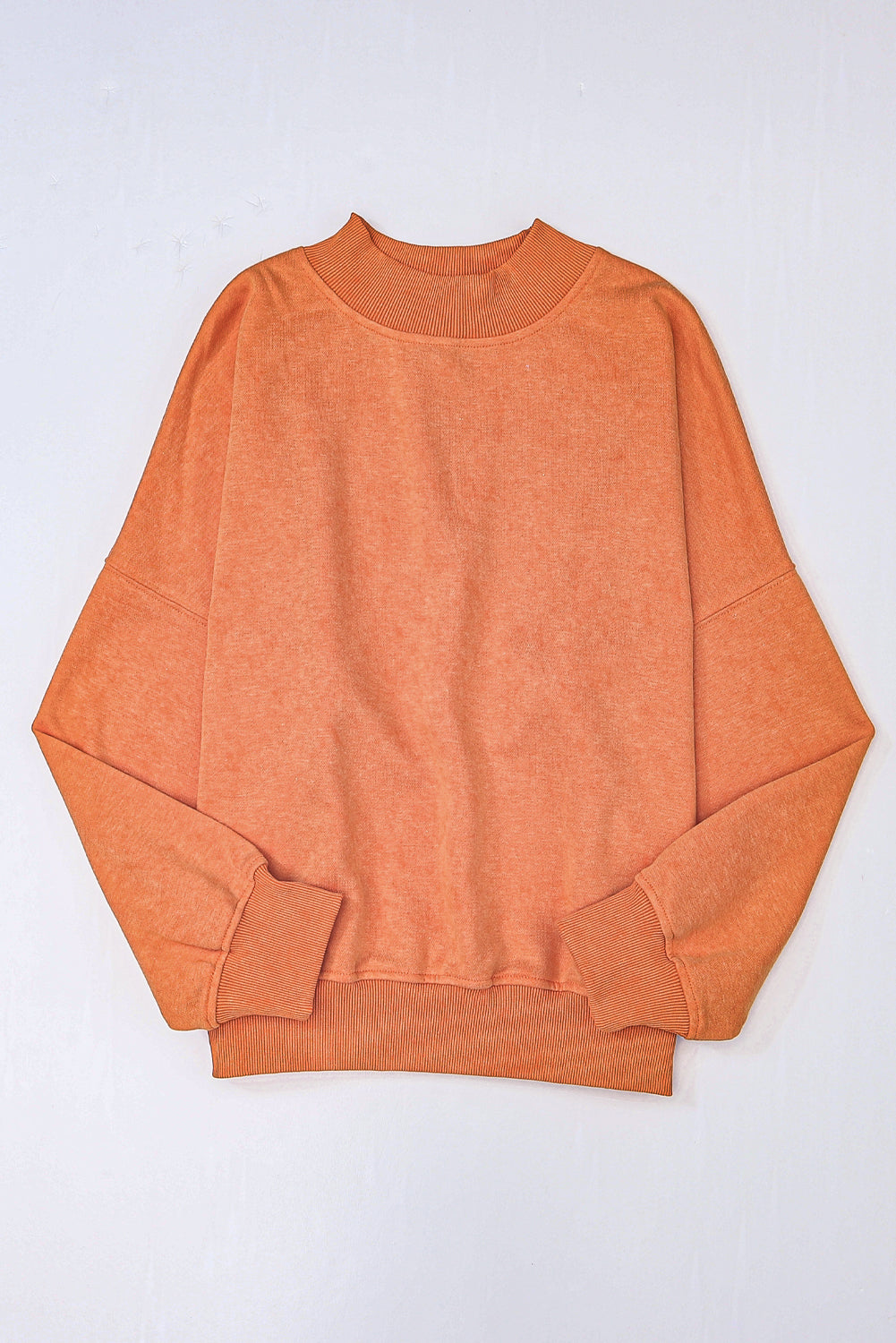 Orange Drop Shoulder Crew Neck Pullover Sweatshirt - Premium Tops from Momma Done Gone Crafty- Just $41.94! Shop now at Momma Done Gone Crafty