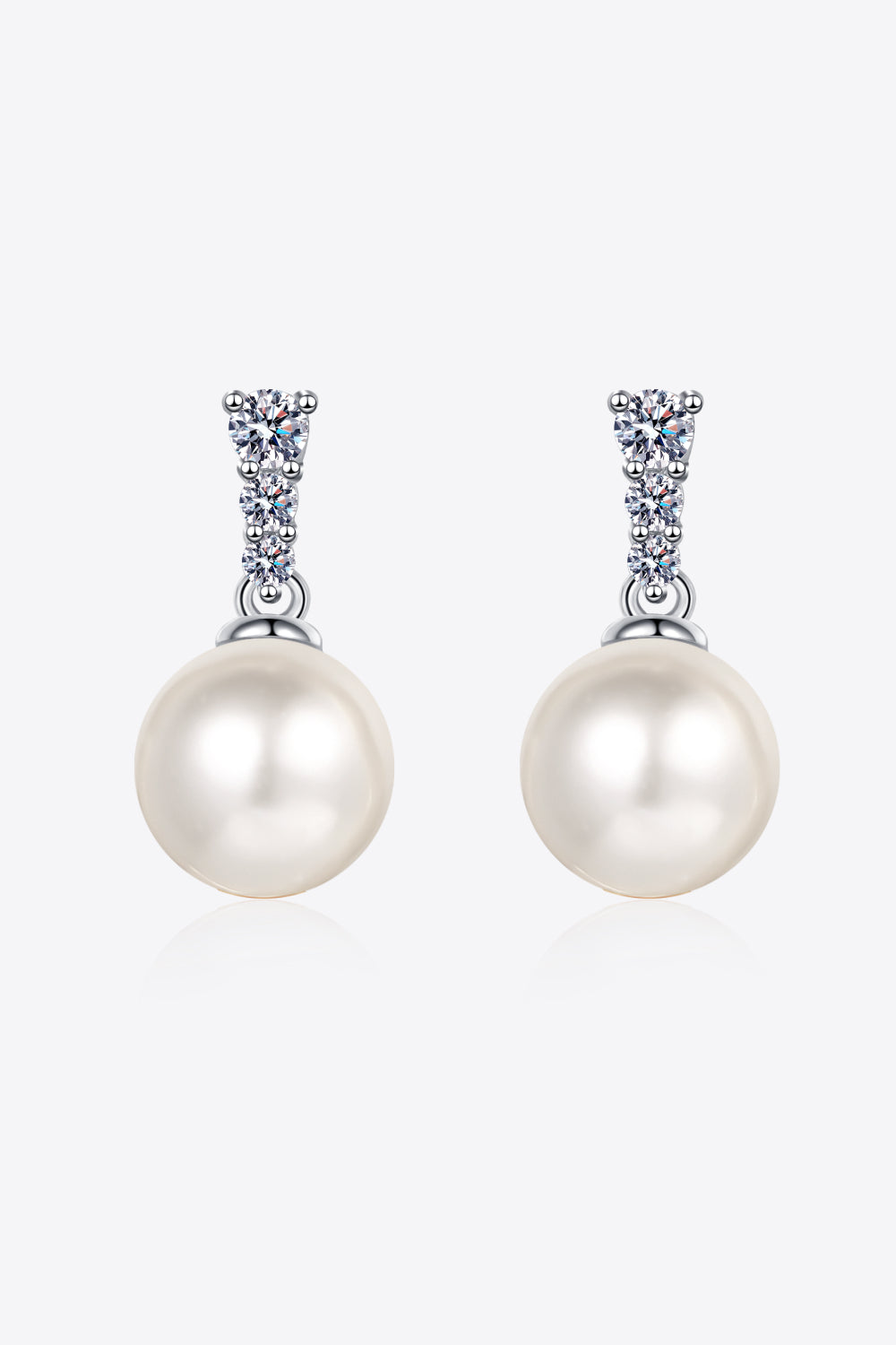 Moissanite Pearl Drop Earrings - Premium  from Momma Done Gone Crafty- Just $97.99! Shop now at Momma Done Gone Crafty