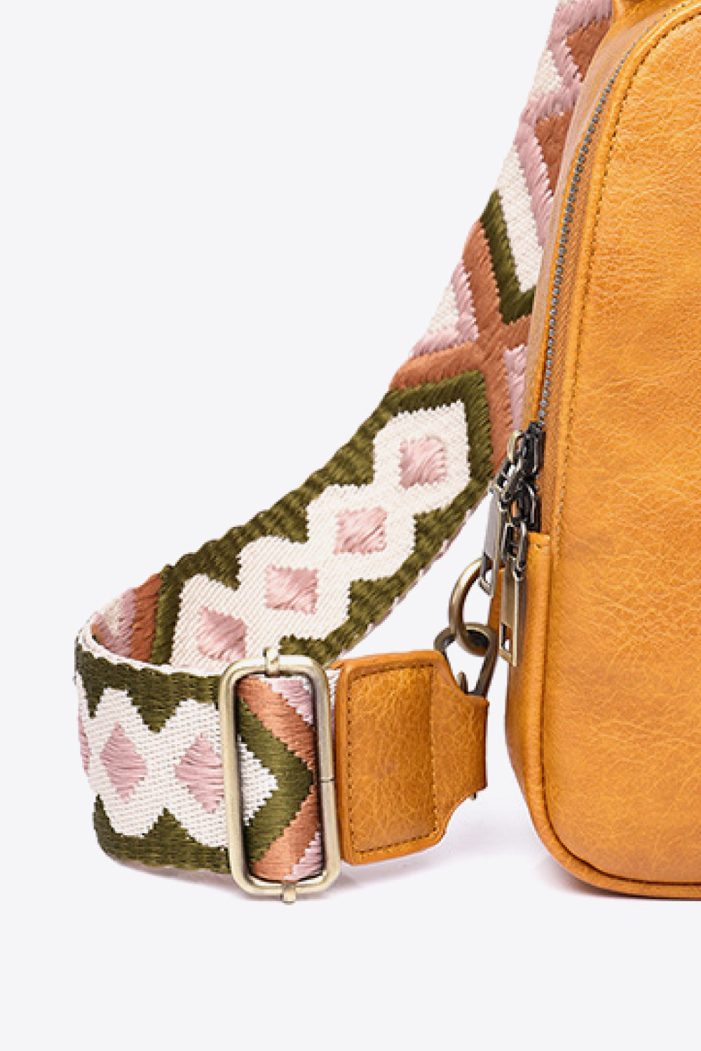 Random Pattern Adjustable Strap PU Leather Sling Bag - Premium  from Momma Done Gone Crafty- Just $40.99! Shop now at Momma Done Gone Crafty