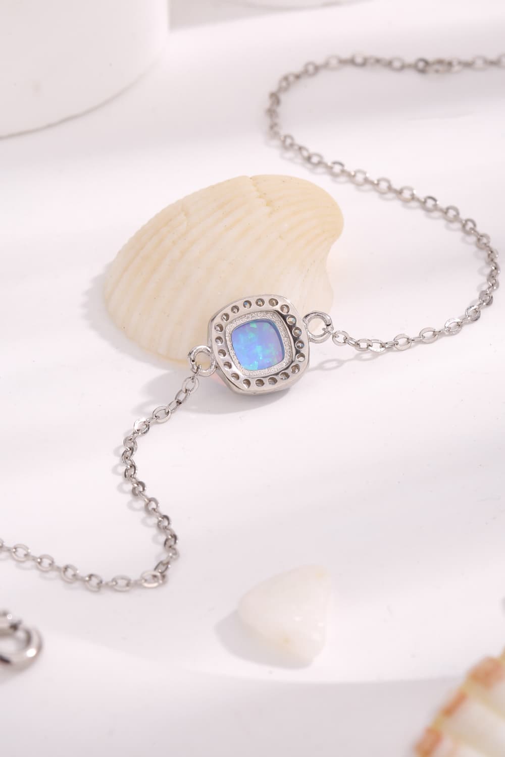 Opal Platinum-Plated Bracelet - Premium  from Momma Done Gone Crafty- Just $46.99! Shop now at Momma Done Gone Crafty