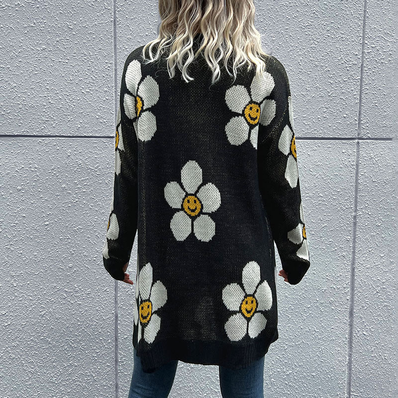 Floral Button Down Longline Cardigan - Premium  from Momma Done Gone Crafty- Just $50.99! Shop now at Momma Done Gone Crafty