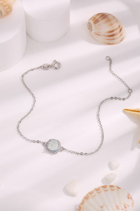 Opal Platinum-Plated Bracelet - Premium  from Momma Done Gone Crafty- Just $46.99! Shop now at Momma Done Gone Crafty